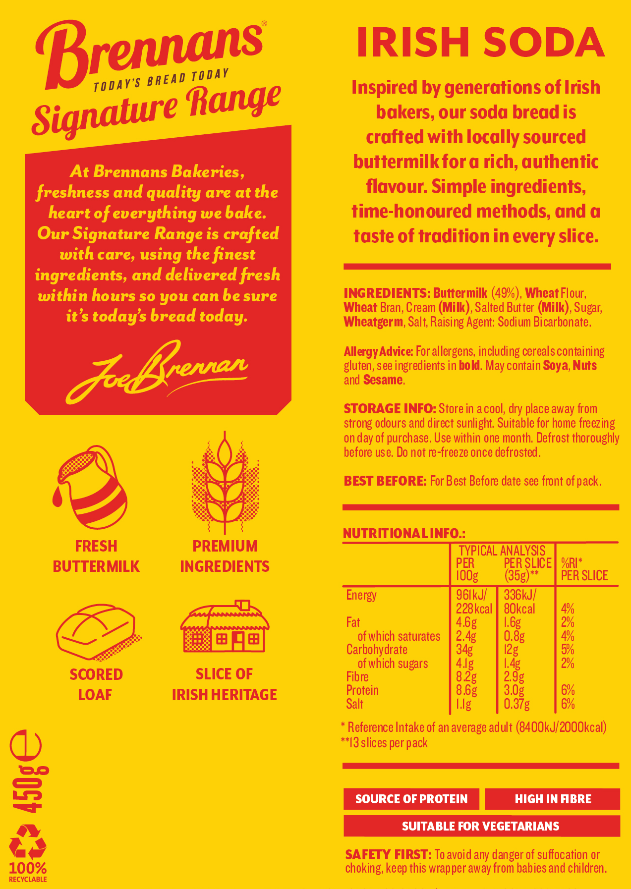 Brennans Signature Range Irish Soda Nutritional Info