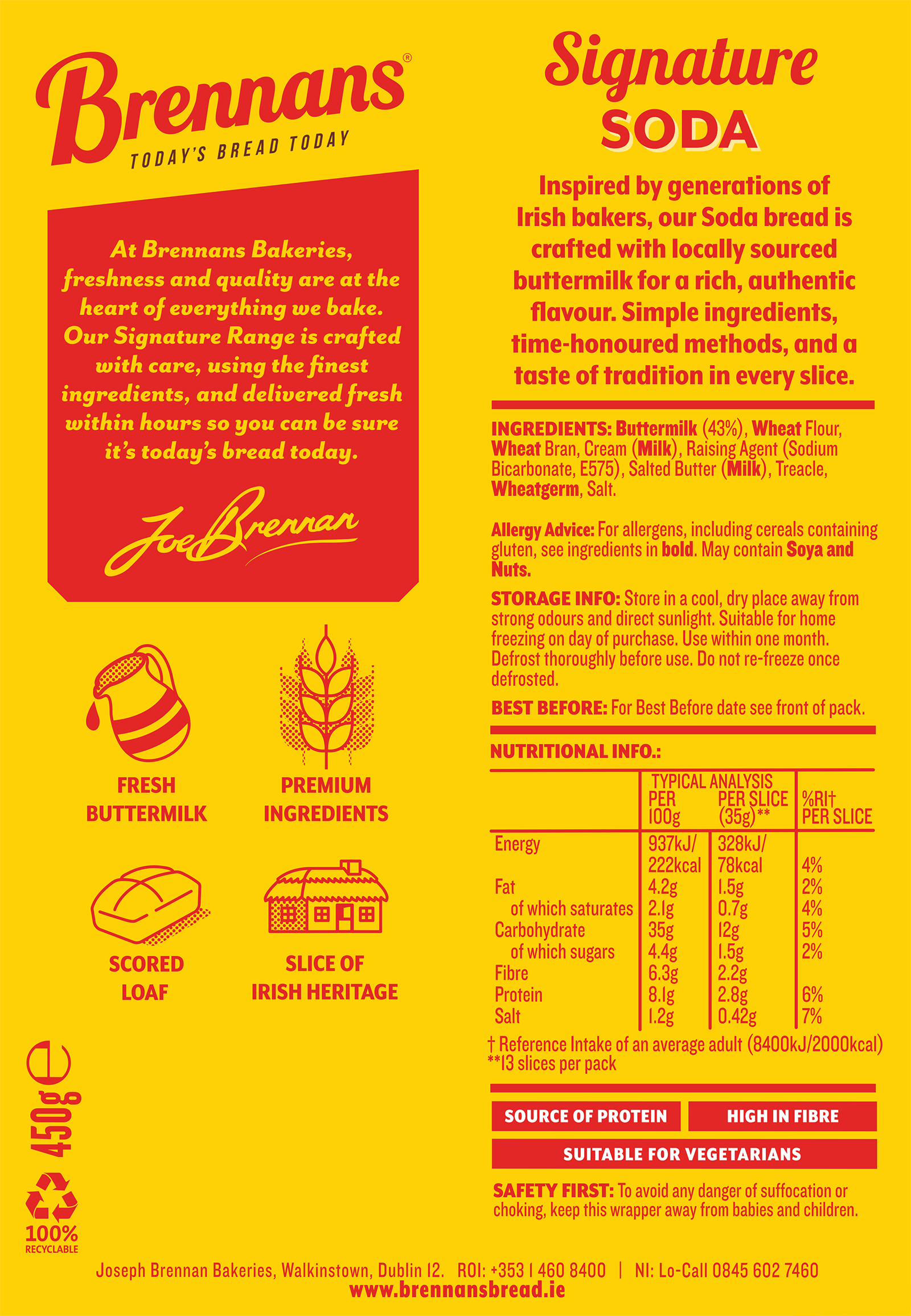 Brennans Signature Soda Nutritional Info