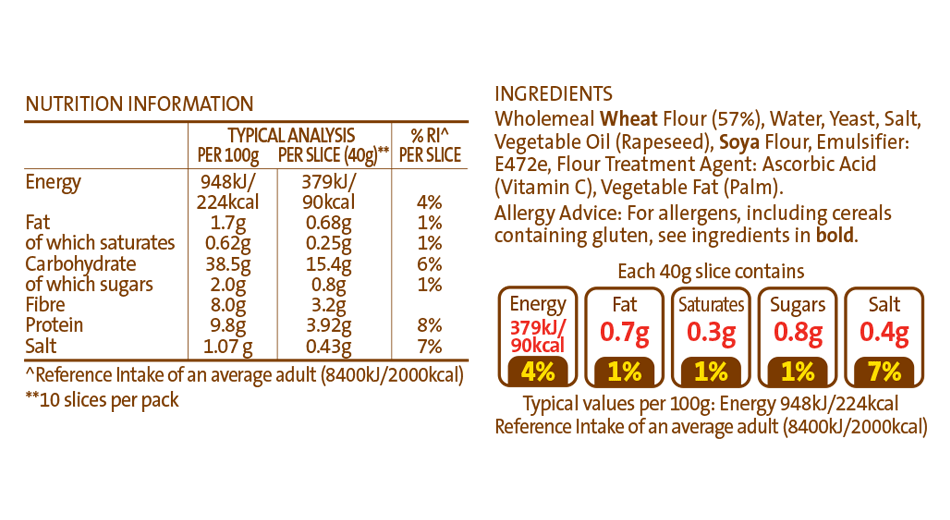 Brennans wholemeal 400g