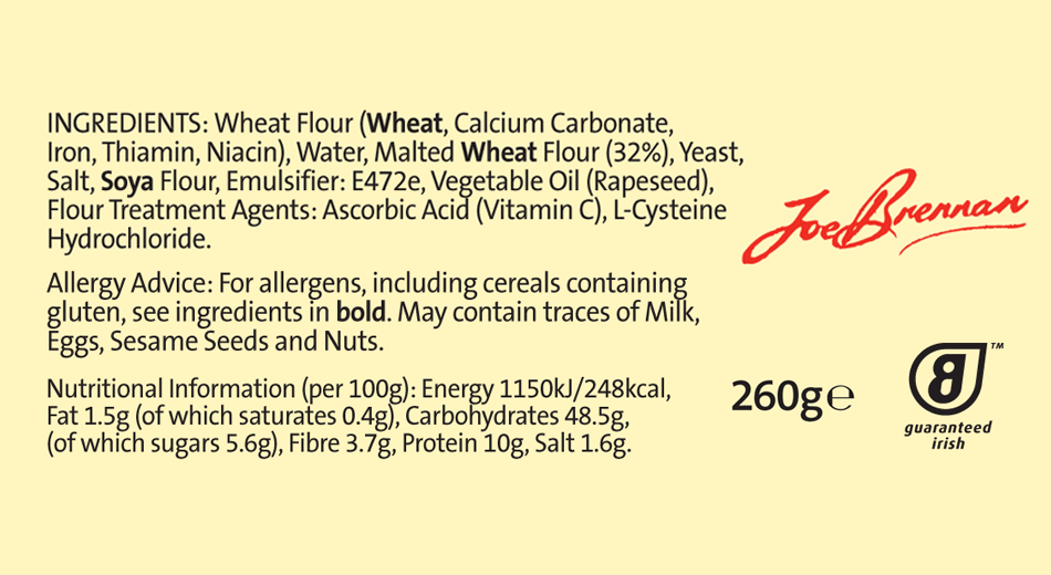 Brennans sub rolls malted grain
