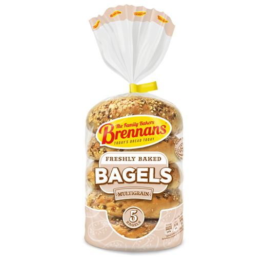 3397 Brennans Bagels 5 pack Multigrain 1