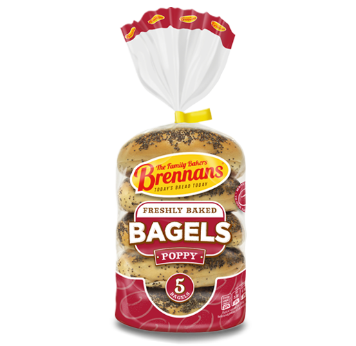 3397 Brennans Bagels 5 pack Poppy 1